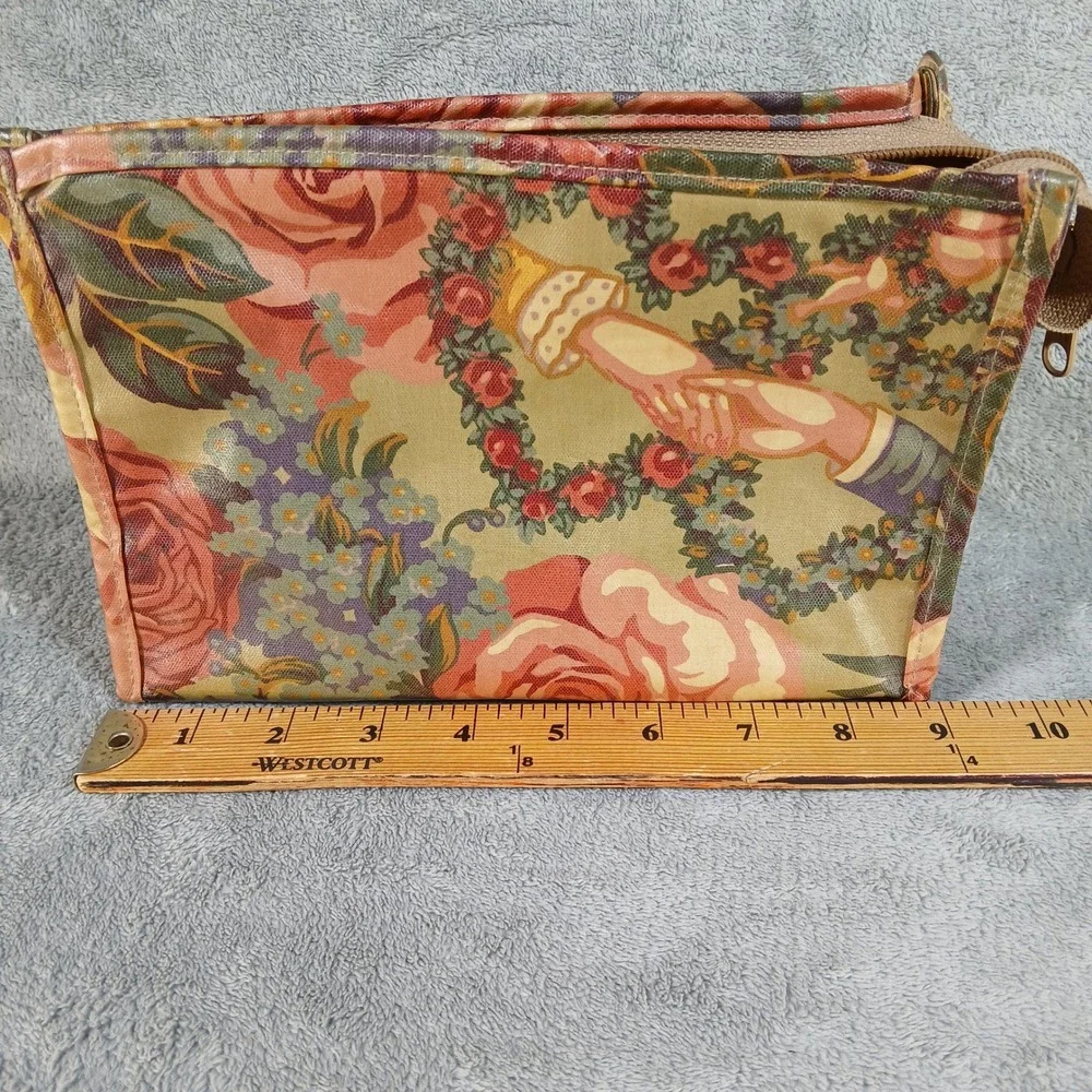 Nordic House Designs Cosmetic Bag Womens OS Floral Victorian Handshake Multi PVC